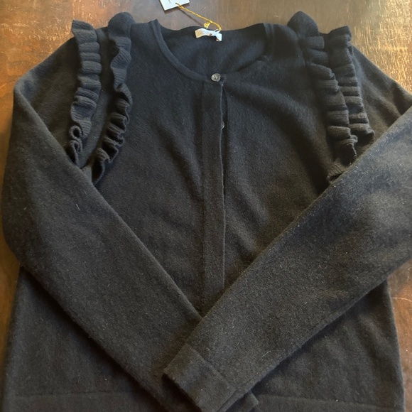 BEAUTIFUL MINNIE ROSE CASHMERE SWEATER SZ L - NWT - Picture 1 of 16